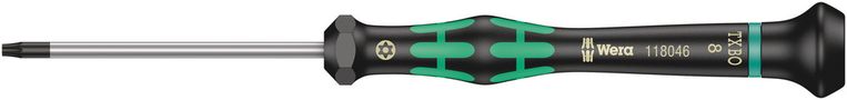 2067 TORX® BO Screwdriver for tamper-proof TORX® screws for electronic applications, TX 8x60, Wera 05118046001