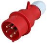 PLUG, FREE, 415V, 16A, 3P+N+E 203-TLS
