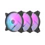 Computer Fan Set Darkflash C6,  RGB, 3in1 120x120 (black), Darkflash C6 3in1 Black