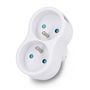 Electrical splitter - 2 grounded sockets - white - DPM P902W DPM-24087 5906881219379