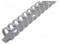 Wiring duct; grey; polyamide; UL94V-2; L: 0.5m; Dim: 20x14.4mm KSS WIRING FD-20