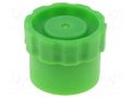 Syringe plug; 30/55ml; green; for syringes; silicone free; QuantX FISNAR FIS-ENDQX-FLAT