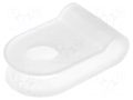 Fixing clamp; Cable P-clips; ØBundle : 3mm; polyamide; natural FIX&FASTEN FIX-CC-12