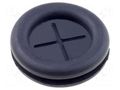 Grommet; with bulkhead; Ømount.hole: 19mm; Øhole: 16mm; rubber FIX&FASTEN FIX-DGB19A