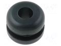 Grommet; Ømount.hole: 4.8mm; Øhole: 3.2mm; rubber; black FIX&FASTEN FIX-GR-1