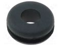 Grommet; Ømount.hole: 8mm; Øhole: 4.5mm; rubber; black FIX&FASTEN FIX-GR-2