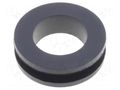 Grommet; Ømount.hole: 17.5mm; Øhole: 14mm; rubber; black FIX&FASTEN FIX-GR-40