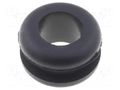 Grommet; Ømount.hole: 9mm; Øhole: 6mm; rubber; black FIX&FASTEN FIX-GR-58