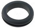 Grommet; Ømount.hole: 19.5mm; Øhole: 18mm; rubber; black FIX&FASTEN FIX-GR-6A