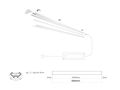 LED profilio komplektas, 3m, kampinis, anoduotas, su baltu dangteliu, laikikliais ir aklėmis 218024 5905378218024