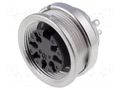 Connector: M16; socket; female; PIN: 7; 5A; 100V; C091A; soldering AMPHENOL C091A-T3487-000