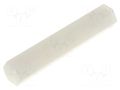 Screwed spacer sleeve; hexagonal; polyamide; M2; L: 25mm FIX&FASTEN FIX-HP2-25