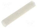 Screwed spacer sleeve; hexagonal; polyamide; M2; L: 28mm FIX&FASTEN FIX-HP2-28