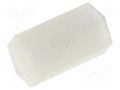 Screwed spacer sleeve; hexagonal; polyamide; M2; L: 8mm FIX&FASTEN FIX-HP2-8