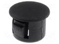 Stopper; H: 7.6mm; Flange dia: 9.5mm; Wall thick: 1.6mm; black FIX&FASTEN FIX-M08