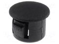 Stopper; H: 7.6mm; Flange dia: 9.5mm; Wall thick: 1.6mm; black FIX&FASTEN FIX-M08