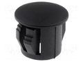 Stopper; H: 10.1mm; Flange dia: 11.5mm; Wall thick: 3.3mm; black FIX&FASTEN FIX-M09A