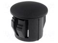 Stopper; H: 10.1mm; Flange dia: 11.5mm; Wall thick: 3.3mm; black FIX&FASTEN FIX-M09A