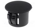 Stopper; H: 10.1mm; Flange dia: 14mm; Wall thick: 3.3mm; black FIX&FASTEN FIX-M11