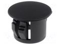 Stopper; H: 10.1mm; Flange dia: 14mm; Wall thick: 3.3mm; black FIX&FASTEN FIX-M11