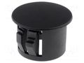 Stopper; H: 10.1mm; Flange dia: 14.3mm; Wall thick: 3.3mm; black FIX&FASTEN FIX-M12