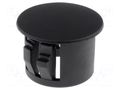 Stopper; H: 10.1mm; Flange dia: 14.3mm; Wall thick: 3.3mm; black FIX&FASTEN FIX-M12
