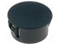 Stopper; H: 10.6mm; Flange dia: 18.7mm; Wall thick: 3.3mm; black FIX&FASTEN FIX-M16
