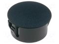 Stopper; H: 10.6mm; Flange dia: 18.7mm; Wall thick: 3.3mm; black FIX&FASTEN FIX-M16