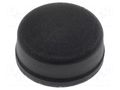 Self-adhesive foot; black; rubber; A: 11mm; B: 10.5mm; C: 5mm FIX&FASTEN FIX-RF-011