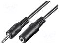 Cable; Jack 3.5mm 3pin plug,Jack 3.5mm socket; 5m GOOBAY CABLE-403/3.5-5