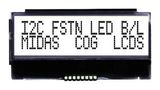 LCD, COG 16X2, I2C, FSTN BLK ON WHITE MCCOG21605B6W-FPTLWI