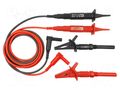 Test leads; probe tip x2,angular banana plug 4mm x2; 10A; 1.5m CLIFF CIH3007