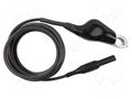 Ground/earth cable; 48VDC; 1A; banana plug 4mm,crocodile clip CLIFF CIH22105