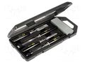 Kit: chisels; wood; Kit: chisel x4,sharpening stone x1; case C.K CK-1180