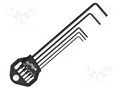 Wrench-set; hex key; Chrom-vanadium steel,hardened steel; 5pcs. WIHA WIHA.352HM5B