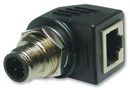 ADAPTOR, M12 PLUG TO RJ45, R/A RJS-12D04FM-RS8001