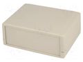 Enclosure: with panel; X: 130mm; Y: 100mm; Z: 50mm; ABS; grey; IP43 COMBIPLAST CP-2015M