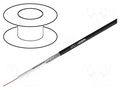 Wire: coaxial; 1x19AWG; wire; Cu; PVC; black; 5mm TASKER TAS-C525