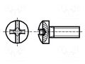 Screw; M3x14; 0.5; Head: button; Phillips,slotted; PH1,0.6mm; steel BOSSARD B3X14/BN1435