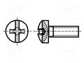 Screw; M3x14; 0.5; Head: button; Phillips,slotted; PH1,0.6mm; steel BOSSARD B3X14/BN1435