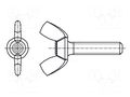Screw; M5x12; 0.8; Head: wing; steel; zinc; DIN 316; 12mm BOSSARD B5X12/BN276