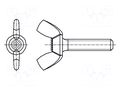 Screw; M5x12; 0.8; Head: wing; steel; zinc; DIN 316; 12mm BOSSARD B5X12/BN276