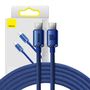 Baseus Crystal Shine cable USB-C to USB-C, 100W, 2m (blue), Baseus CAJY000703