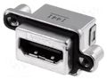 Connector: HDMI; socket; PIN: 19; gold-plated; angled 90°; THT; IP67 AMPHENOL COMMUNICATIONS SOLUTIONS MHDR-A111-30