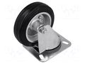 Transport wheel; Ø: 200mm; W: 50mm; H: 240mm; torsional; 142kg; steel ELESA+GANTER RE.E3-200-SBL