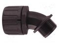 45° angled connector; Thread: PG,outside; polyamide; HelaGuard HELLERMANNTYTON HG16-45-PG13-PA66