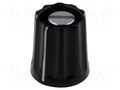 Knob; with pointer; plastic; Øshaft: 3mm; Ø11.8x13mm; black MENTOR G330.31