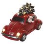 LED red car with Santa, 12.5 cm, 3x AA, indoor, warm white, EMOS DCLW08 8592920098479