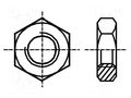 Nut; hexagonal; M8; 1; A2 stainless steel; H: 4mm; 13mm; BN 20015 BOSSARD B8X1/BN20015