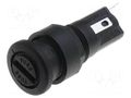 Fuse holder; 5x20mm; 250V; on panel; black; UL94V-0; polyester BULGIN FX0455